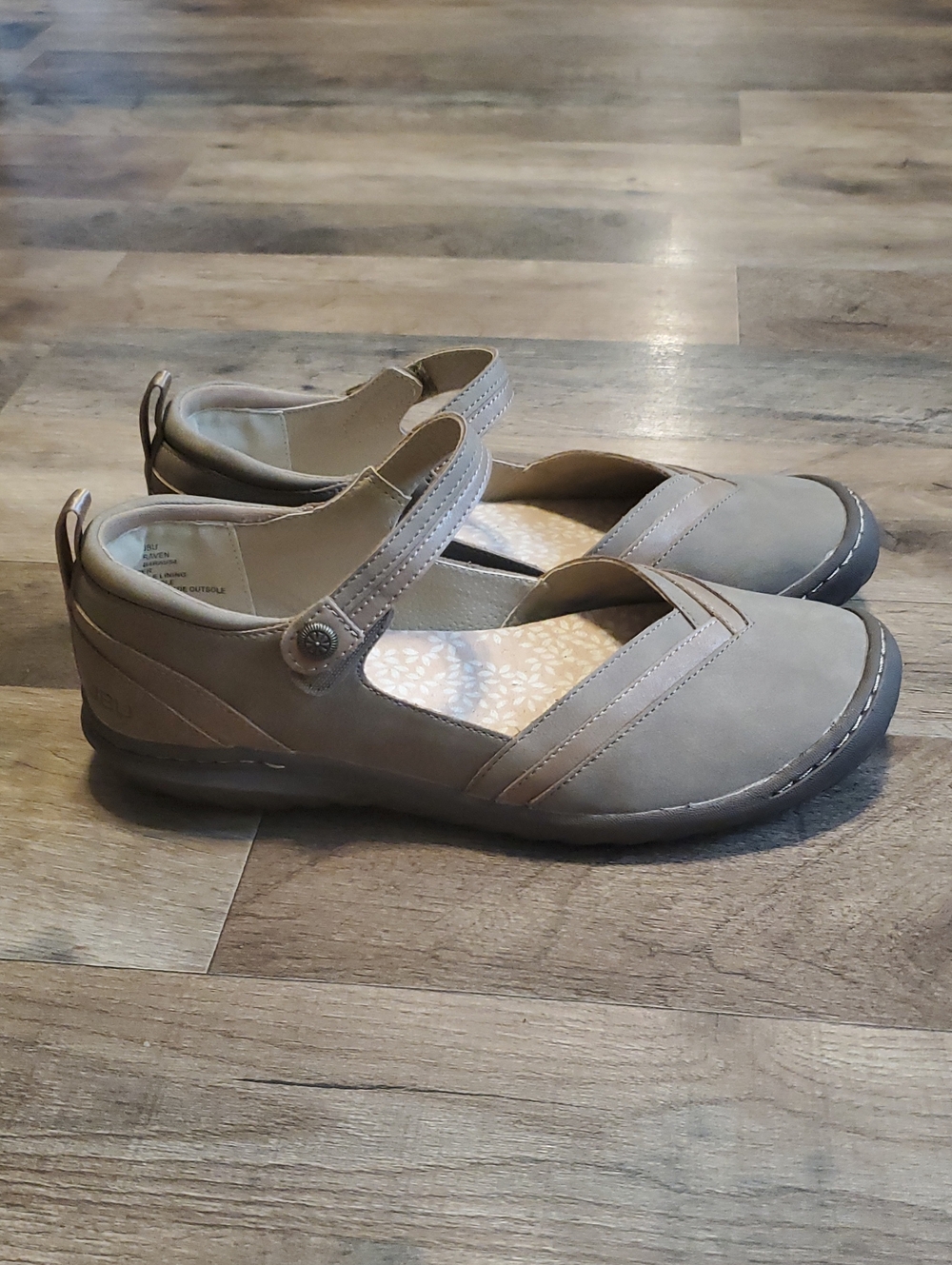 JBU Women's Taupe Mary Jane Comfort Shoe - Picture 3 of 4
